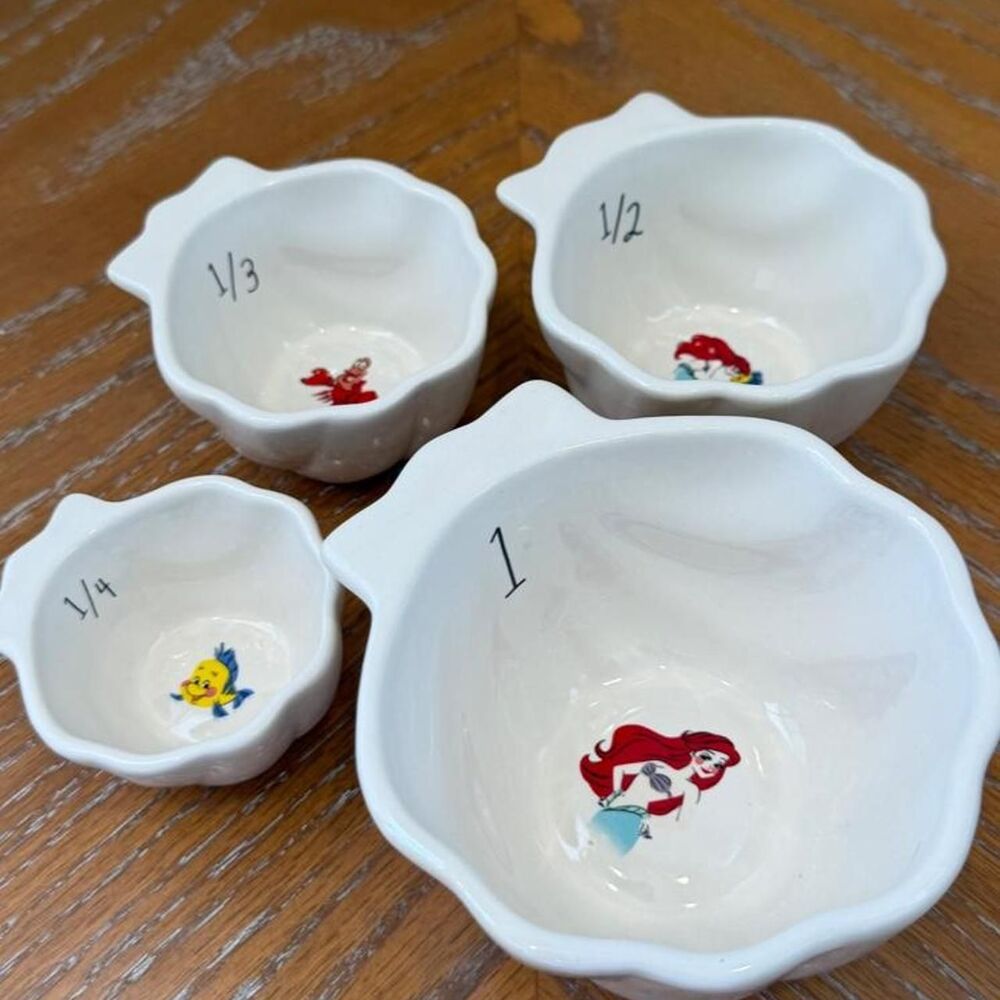 Rae Dunn x Disney Ariel The Little Mermaid Sea Shell Measuring Cups - Picture 2 of 8